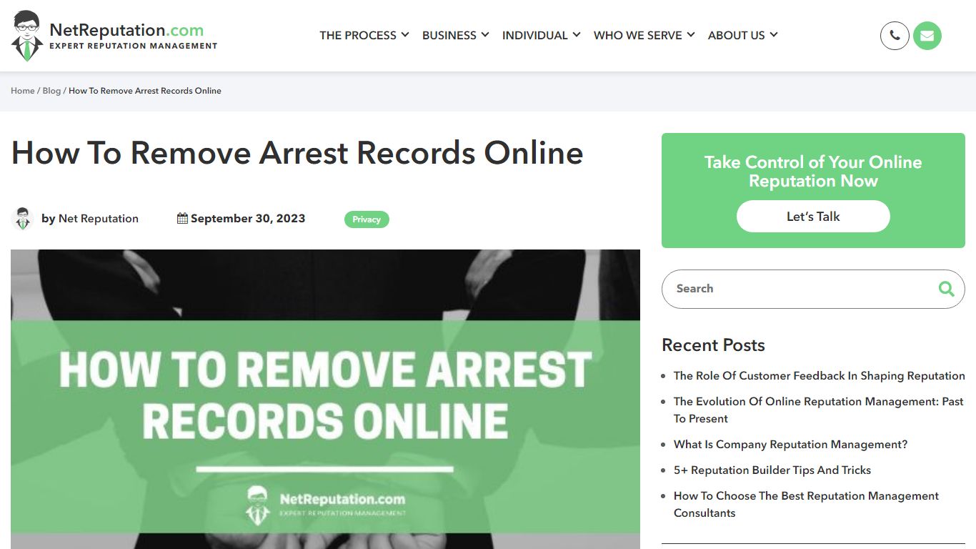 How to Remove Arrest Records Online | NetReputation